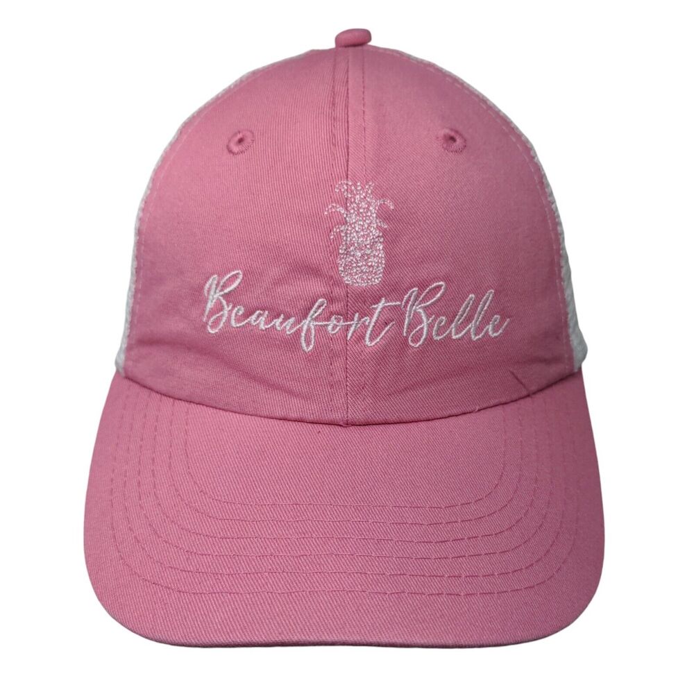 Beaufort Belle Snapback Trucker Hat Pink One Size Adjustable Mesh Back Adams